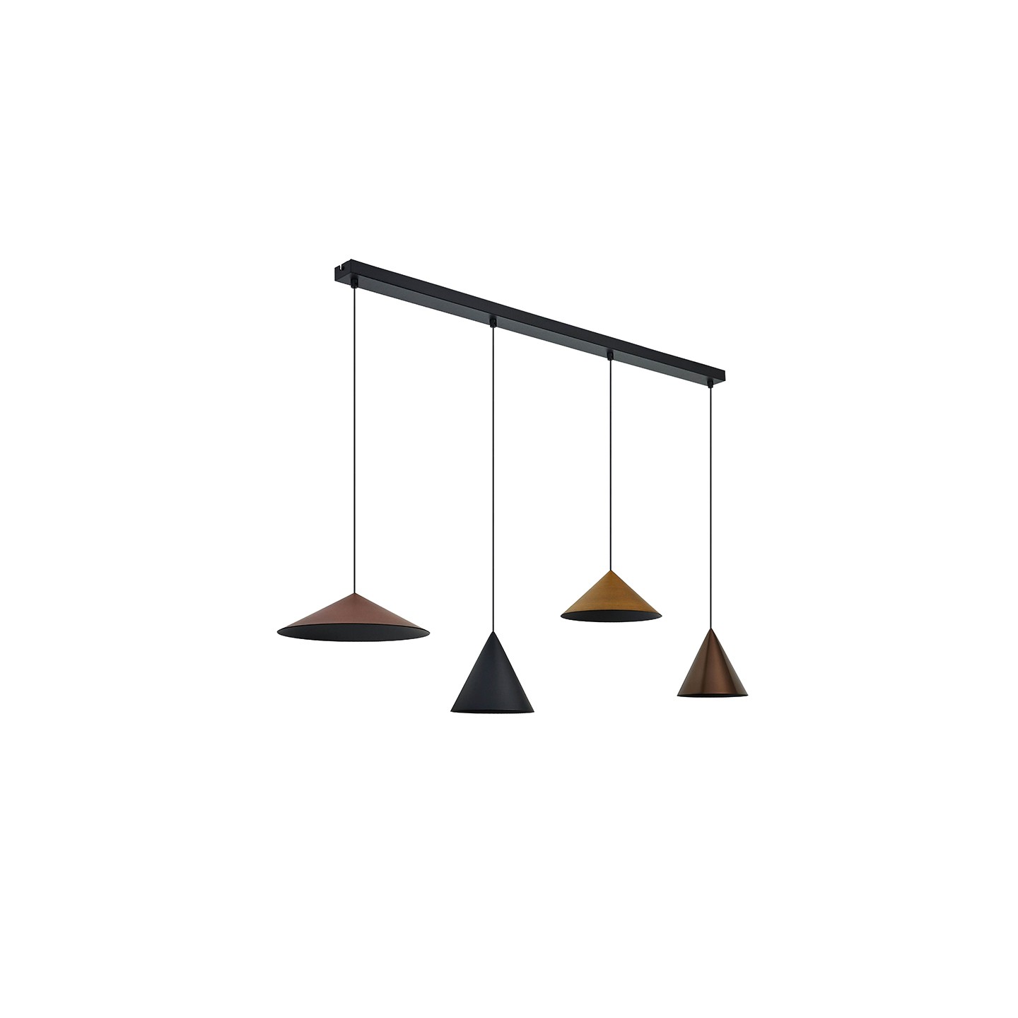 Suspension luminaire en longueur CONO 4 lampes