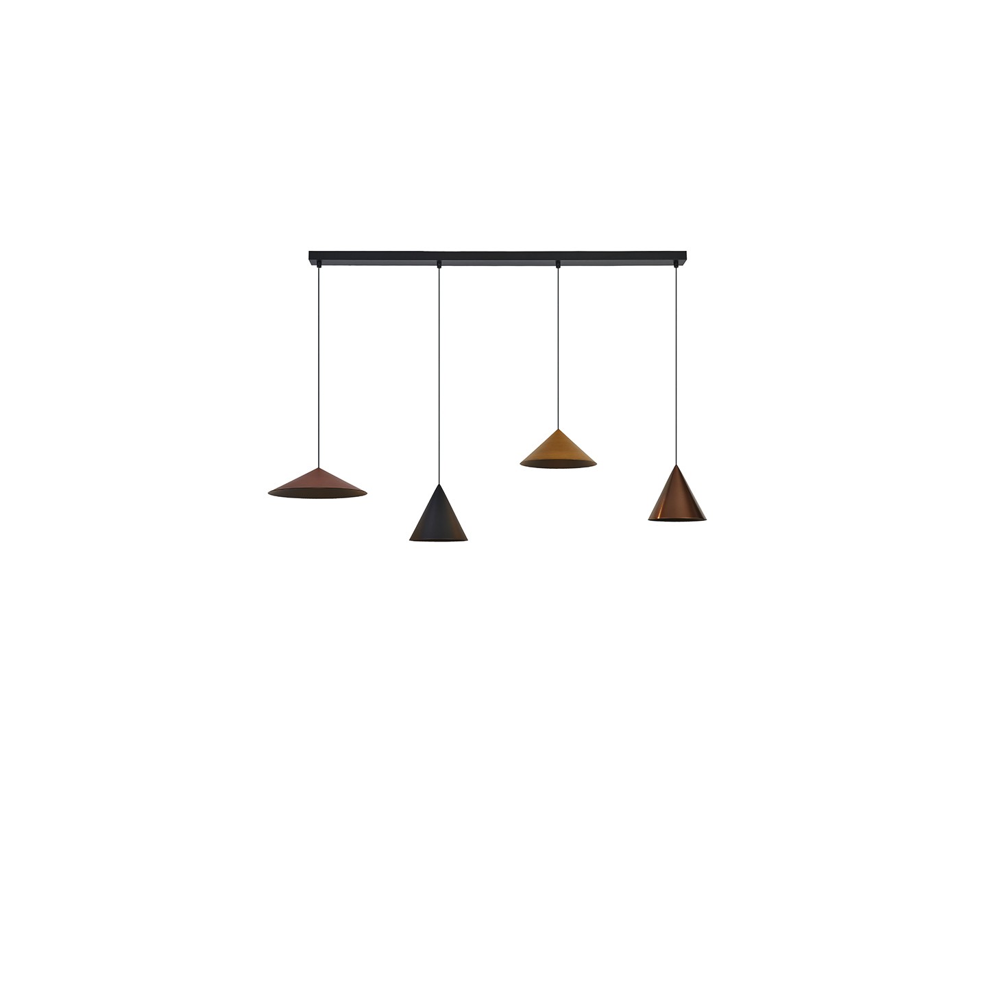 Suspension luminaire en longueur CONO 4 lampes