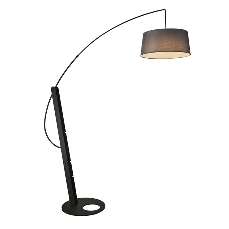 Lampadaire arc design RICCA, 2 couleurs d'abat-jour
