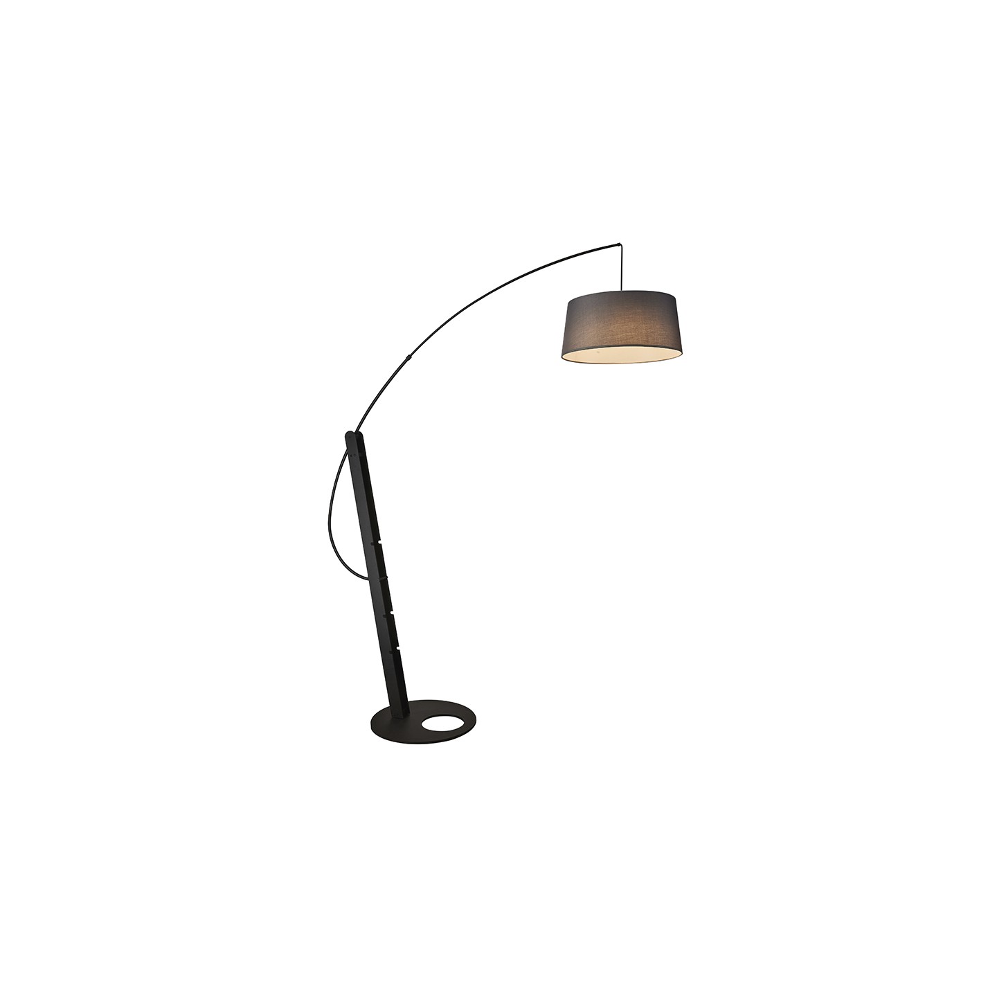 Lampadaire arc design RICCA, 2 couleurs d'abat-jour