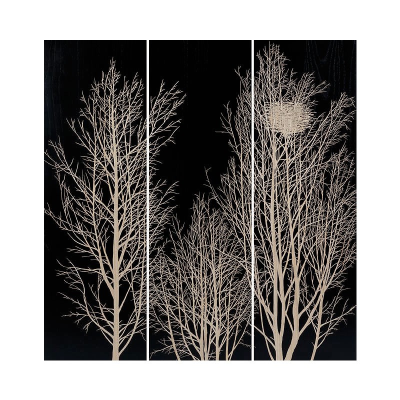 Tableau sculpté bois NID DES OISEAUX 125 x 150 cm