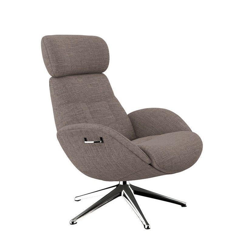 Fauteuil sur pied pivotant ELEGANCE tissu Lido, 6 coloris