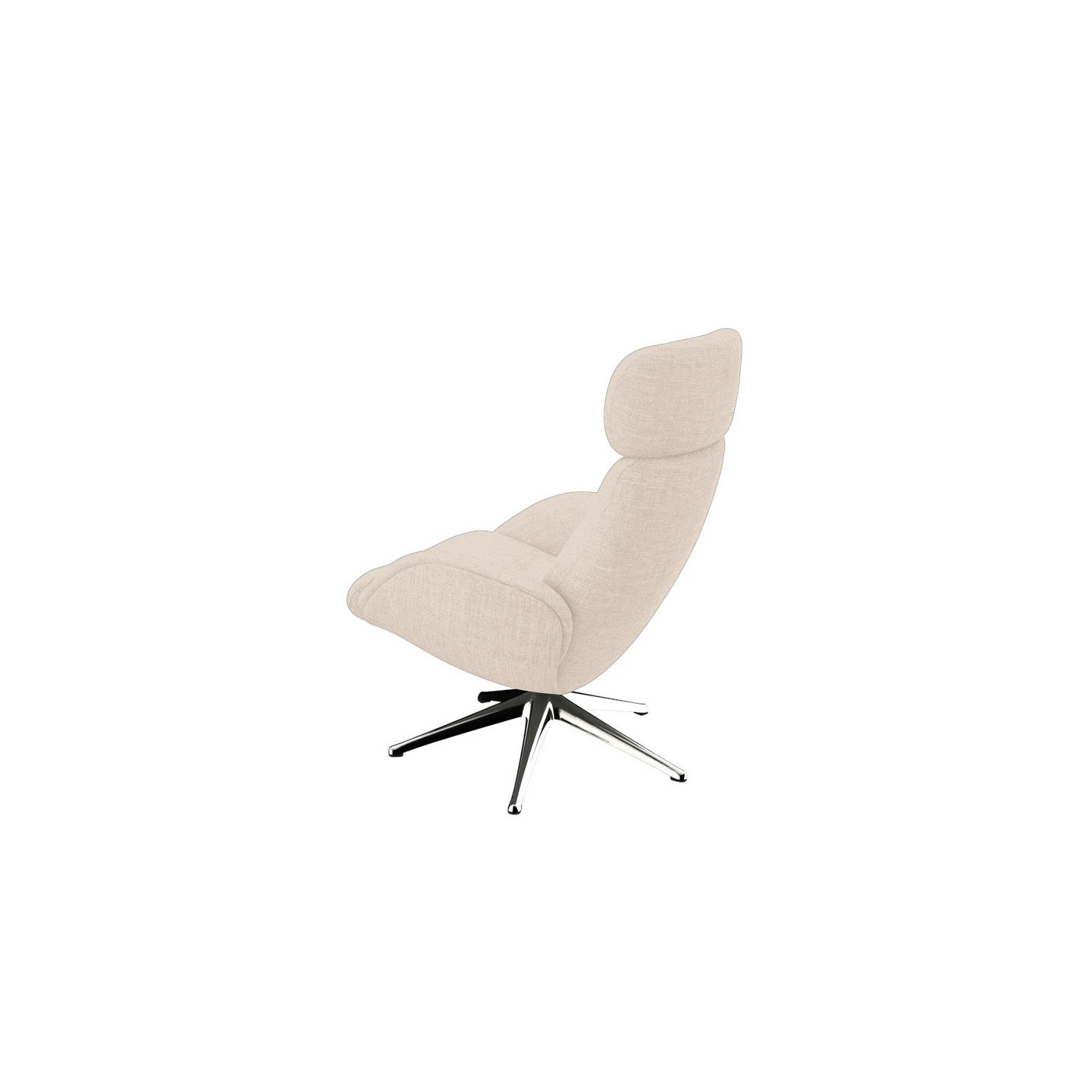Fauteuil sur pied pivotant ELEGANCE tissu Lido, 6 coloris