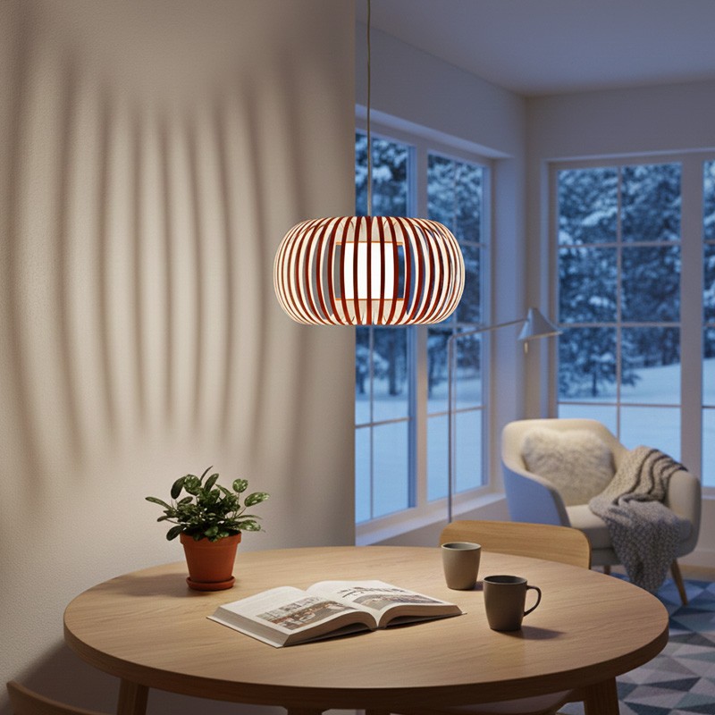 Suspension luminaire tissu ESTENO Ø60 cm, 10 coloris