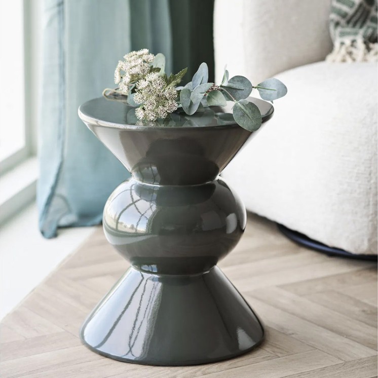 table bout de canapé design ROSOLINA, vert ou marron