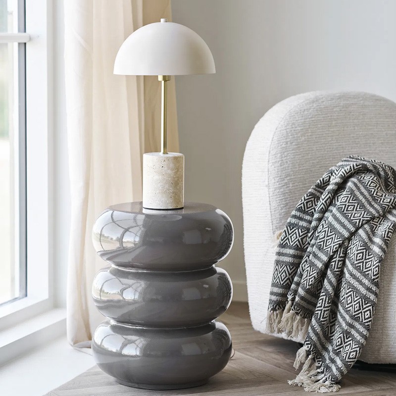 table bout de canapé design ROSOLINA, vert ou marron