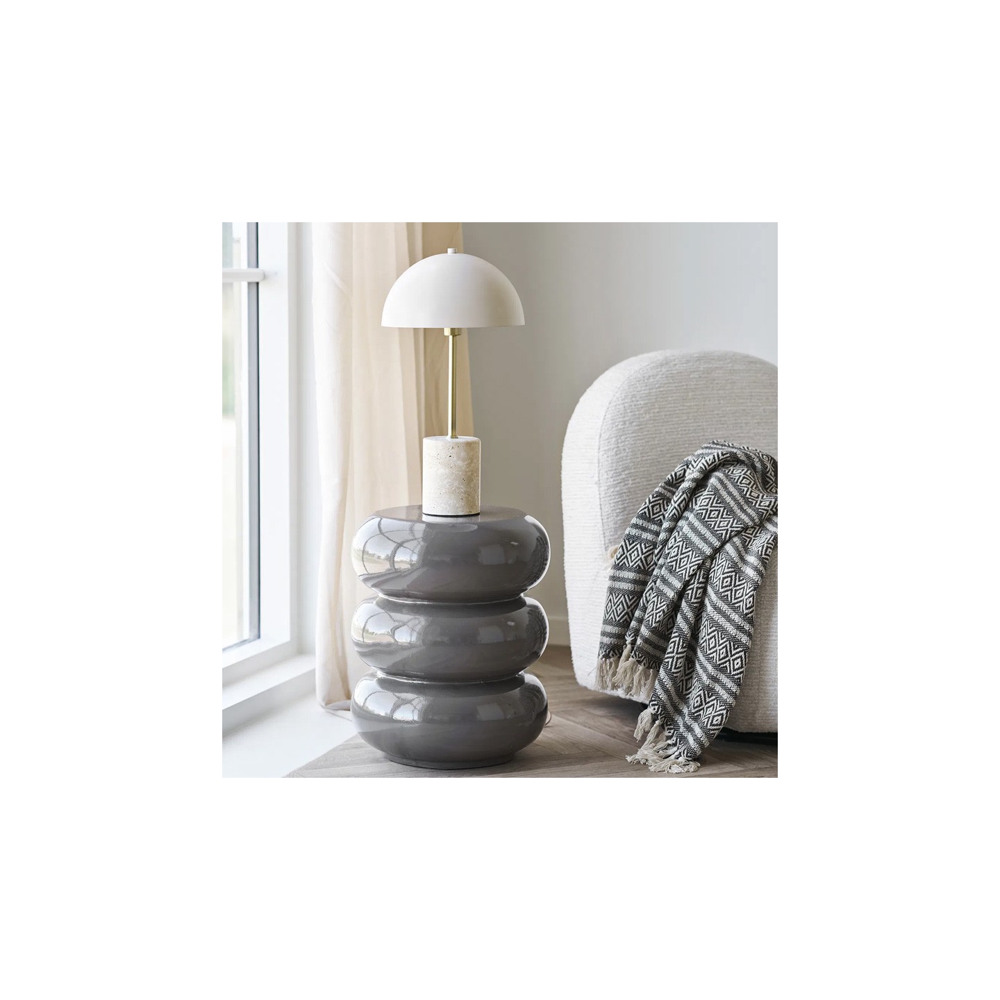 table bout de canapé design ROSOLINA, vert ou marron