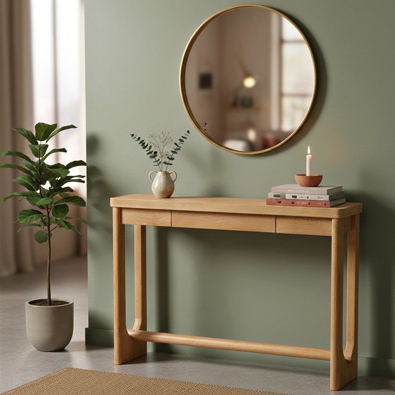 Console en chêne clair EDWIN