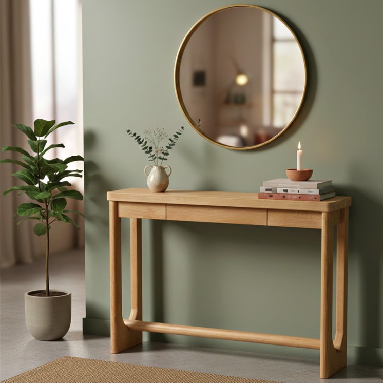 Console en chêne clair EDWIN