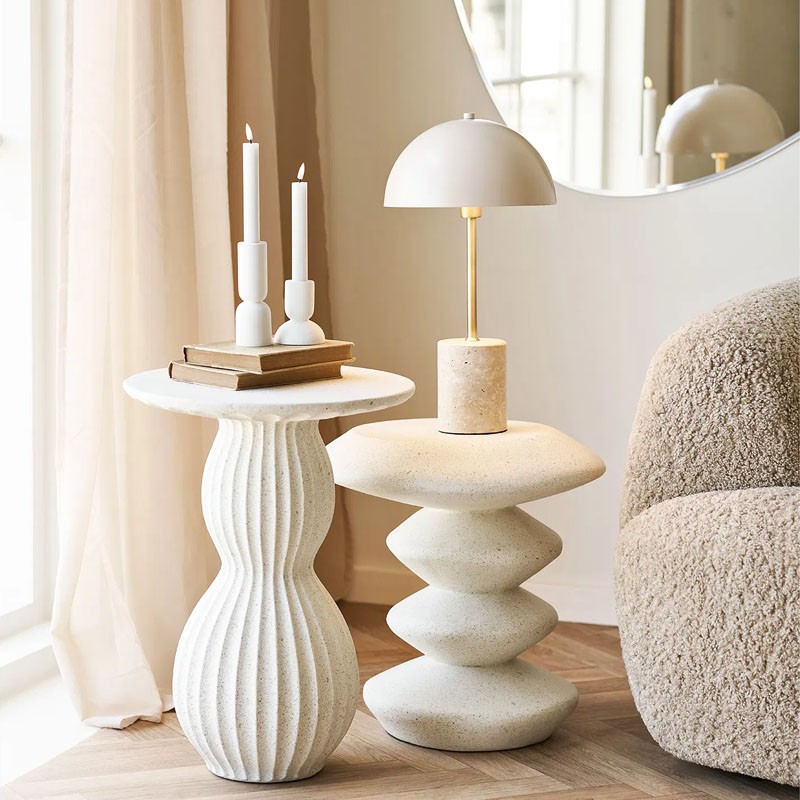 Lampe en forme de champignon SCHEFFIELD métal et marbre