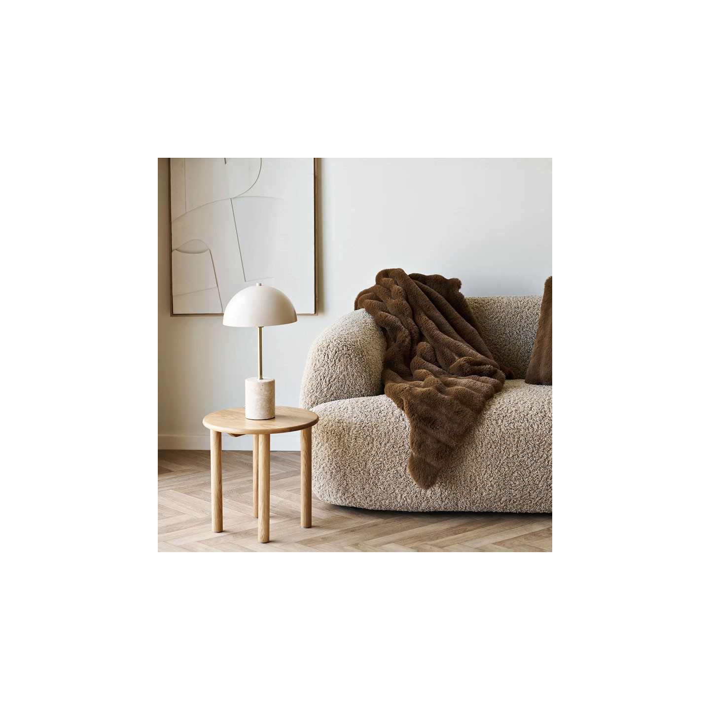 Lampe en forme de champignon SCHEFFIELD métal et marbre