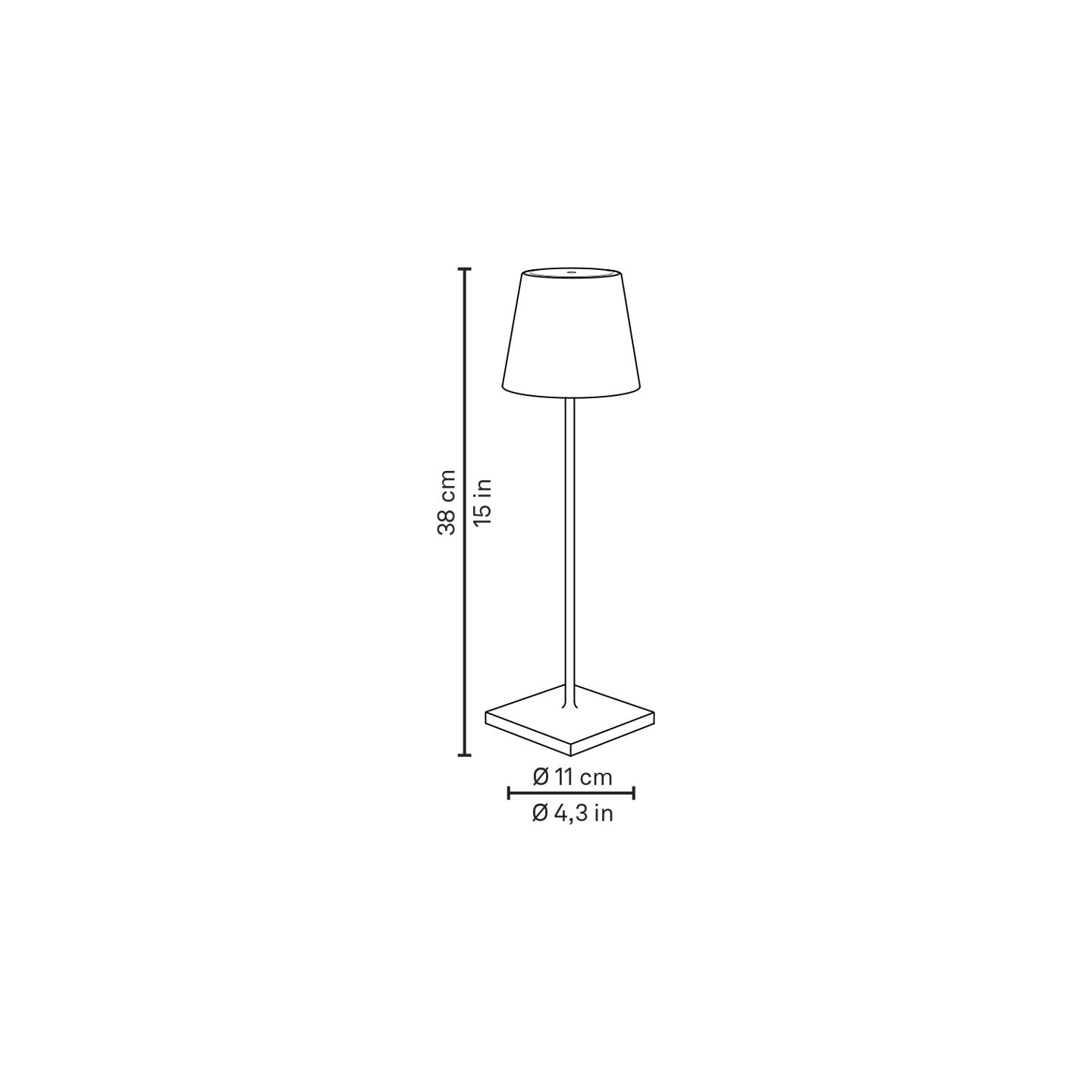 Lampe de table sans fil rechargeable POLDINA PRO, 12 coloris
