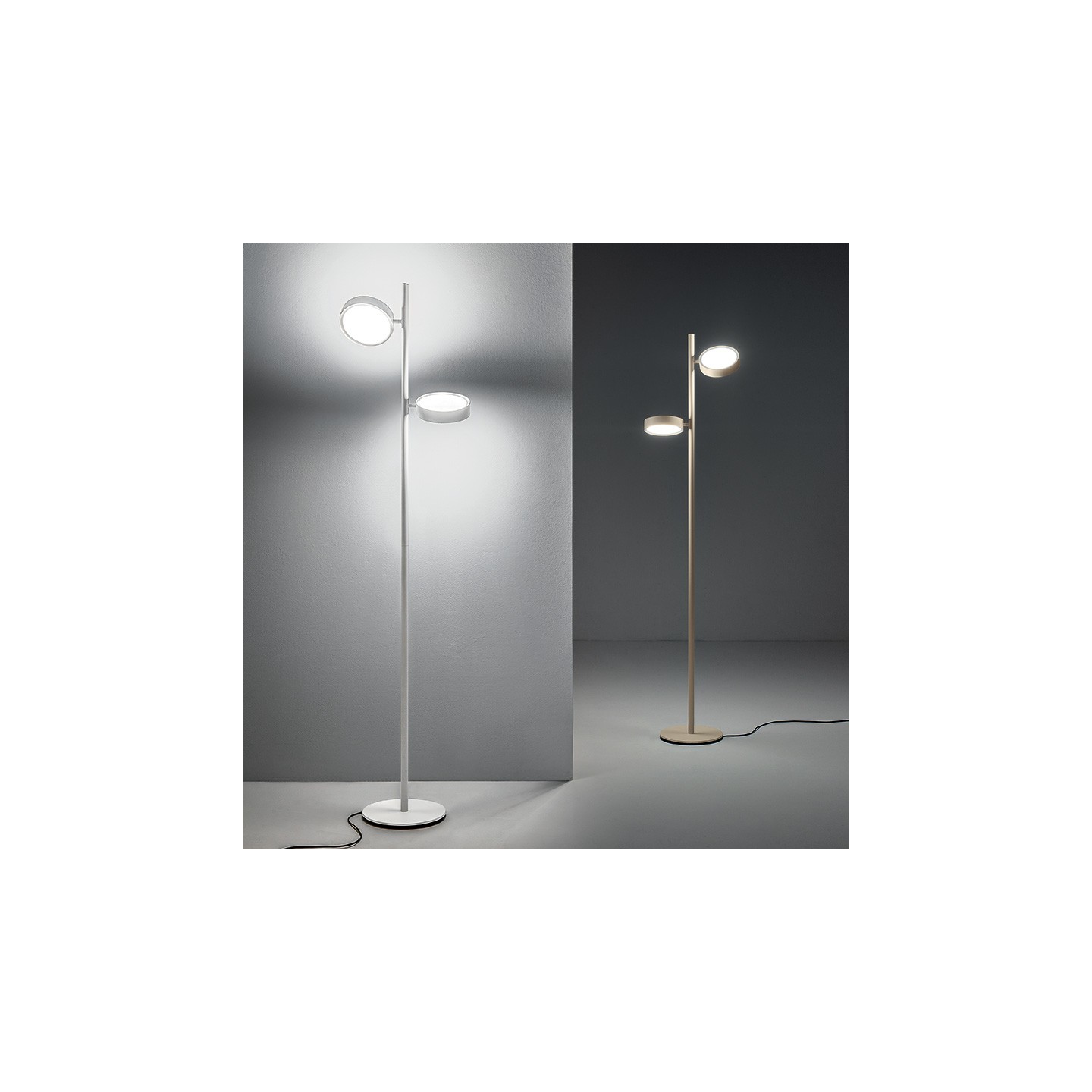 Lampadaire double éclairage GPI, 3 coloris