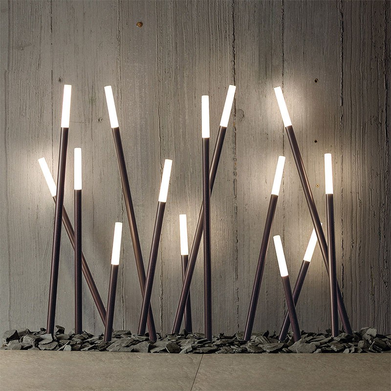 Spots à piquer extérieur BAMBOO, 3 hauteurs et 2 coloris