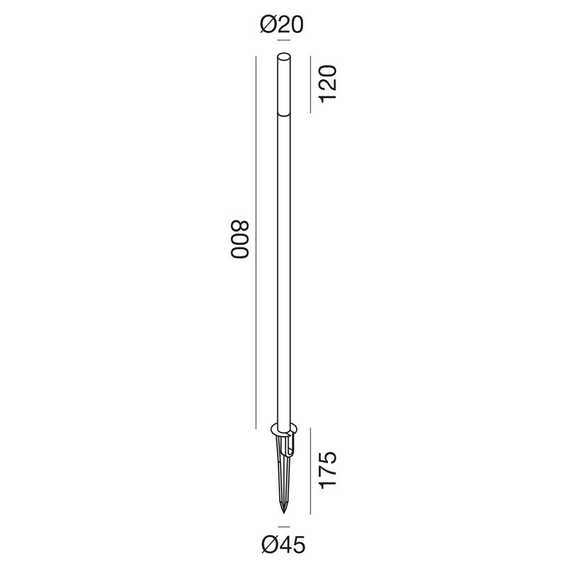 Spots à piquer extérieur BAMBOO, 3 hauteurs et 2 coloris