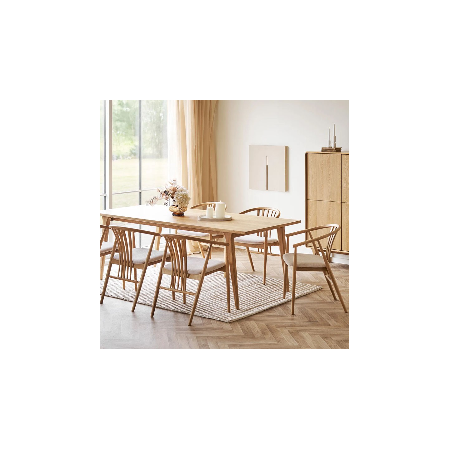 Chaise en chêne AUSTIN, 3 finitions