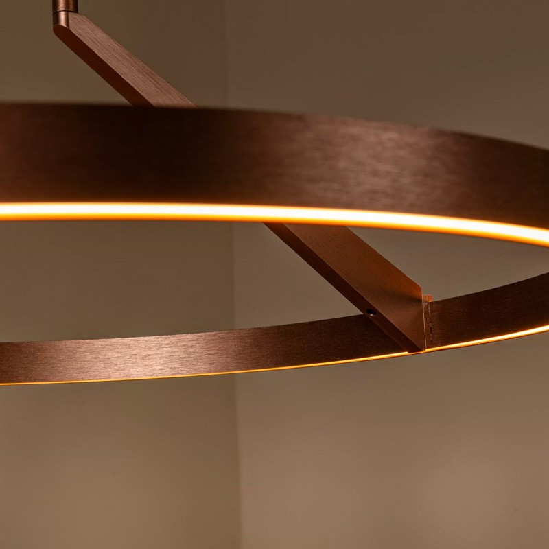 Suspension LED moderne APPLAUSE café, diamètre 60 cm