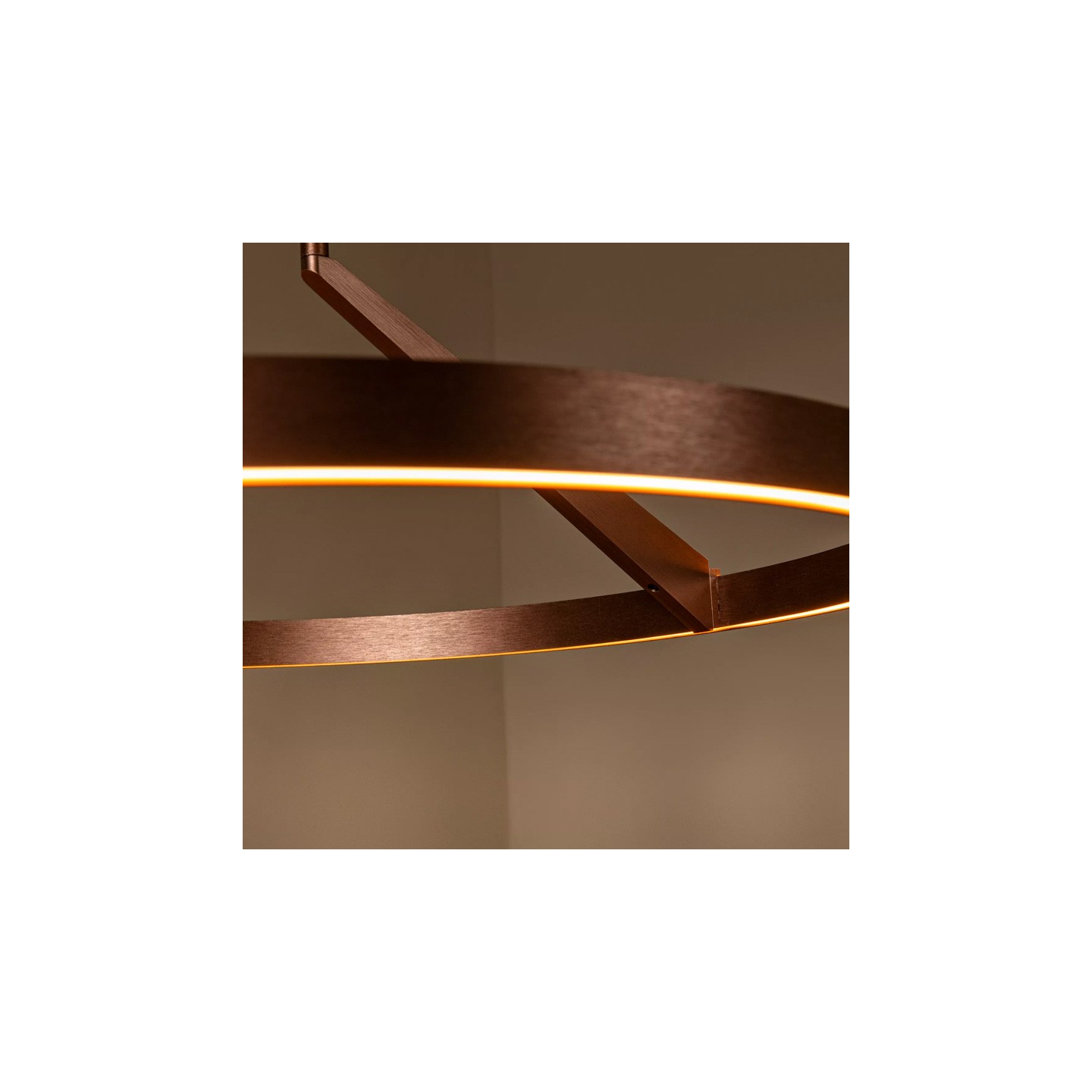 Suspension LED moderne APPLAUSE café, diamètre 60 cm