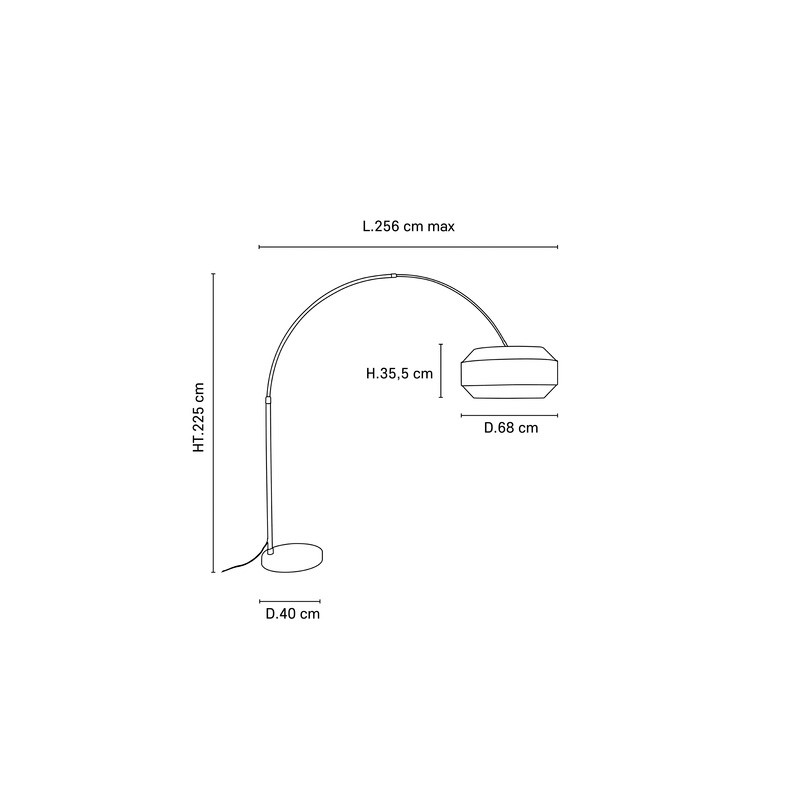 Lampadaire salon arc COSINESS