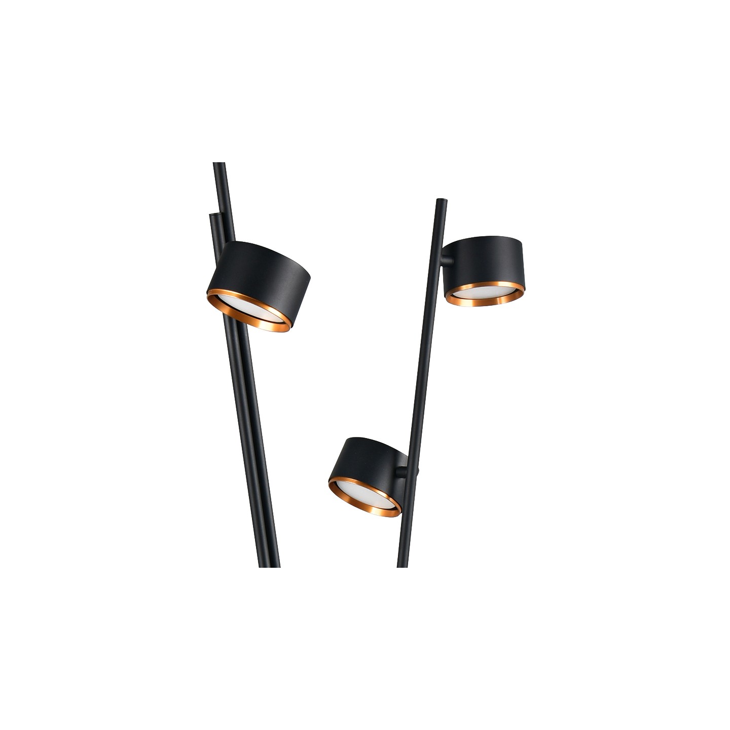 Lampadaire 4 spots CODA noir ou beige chaud