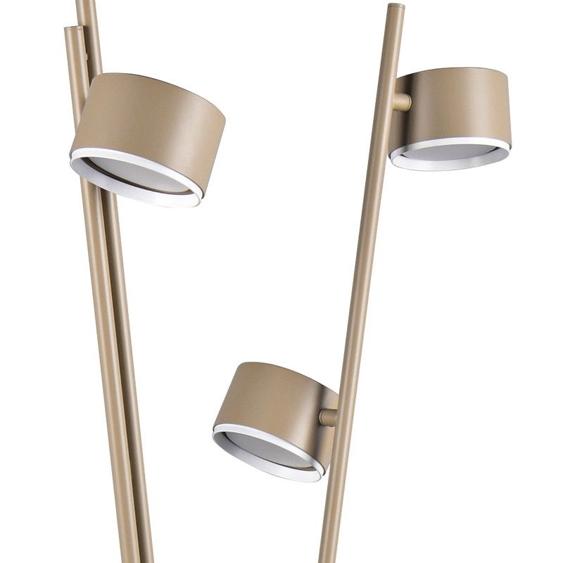 Lampadaire 4 spots CODA noir ou beige chaud