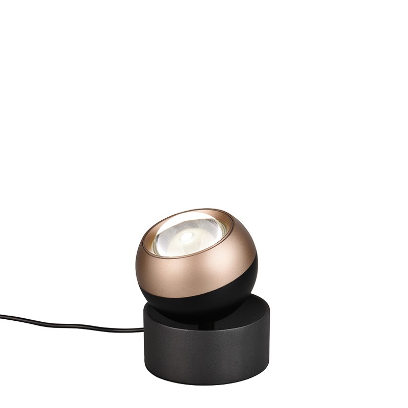 Spot à poser sur meuble ORBIT, bronze cuivré ou nichel mat