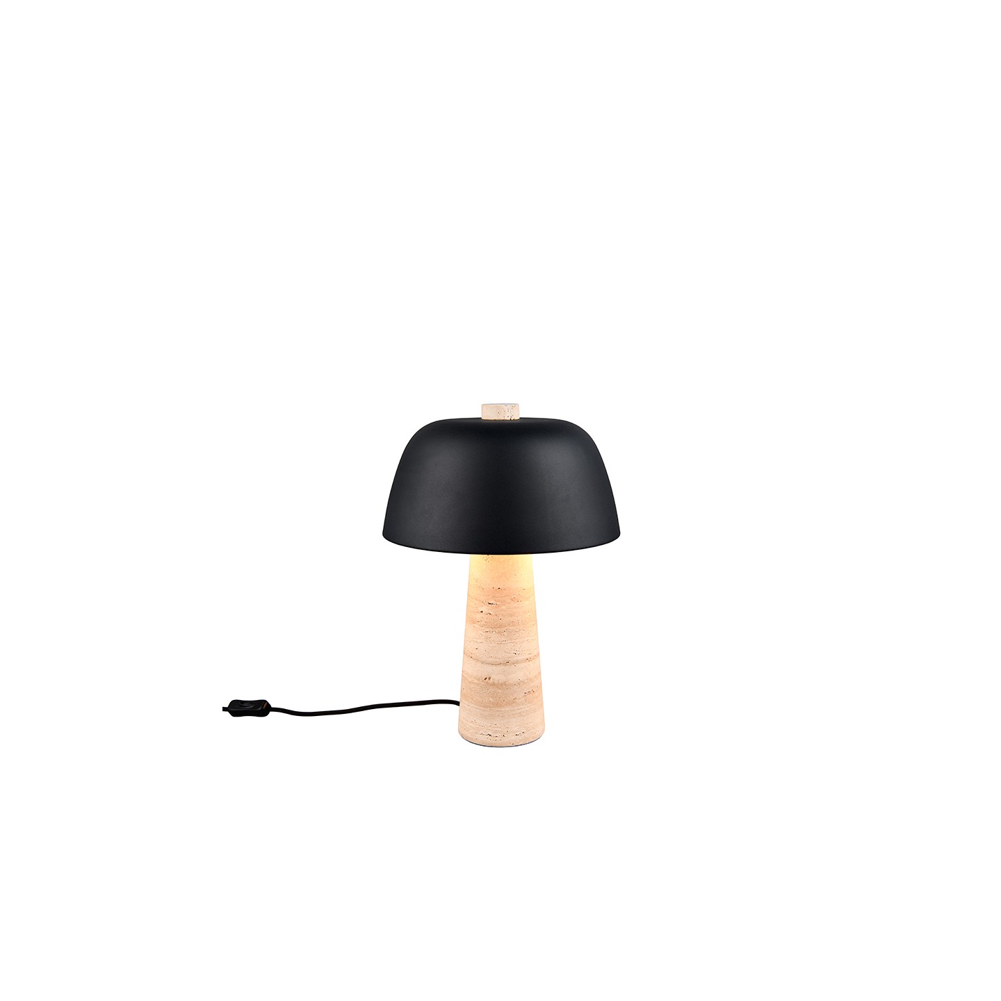Lampe travertin TIMBA, noir ou blanc