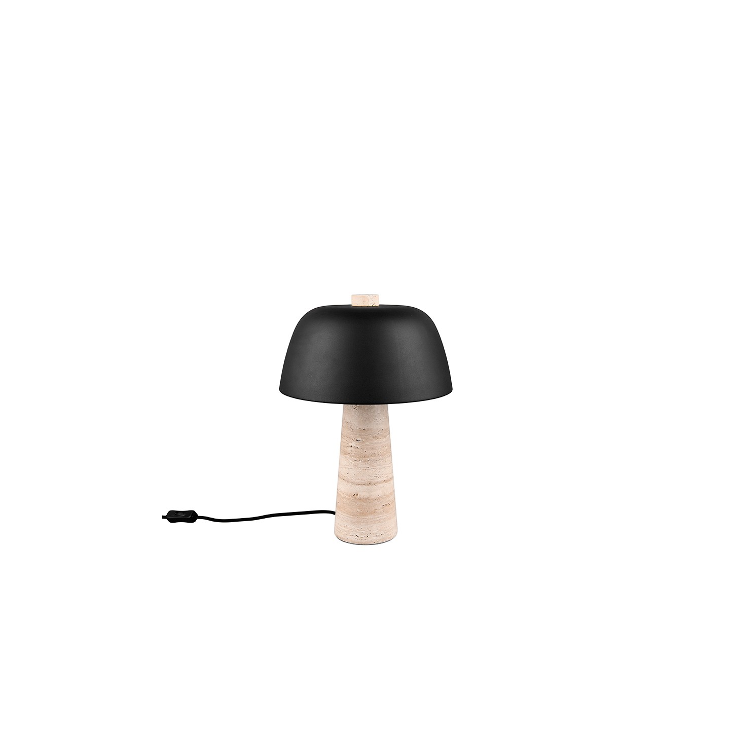 Lampe travertin TIMBA, noir ou blanc