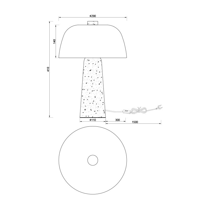 Lampe travertin TIMBA, noir ou blanc
