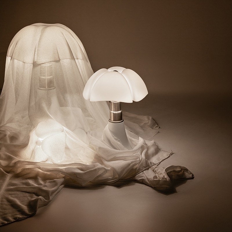 Lampe italienne PIPISTRELLO medium blanc mat "édition limitée" Martinelli Luce