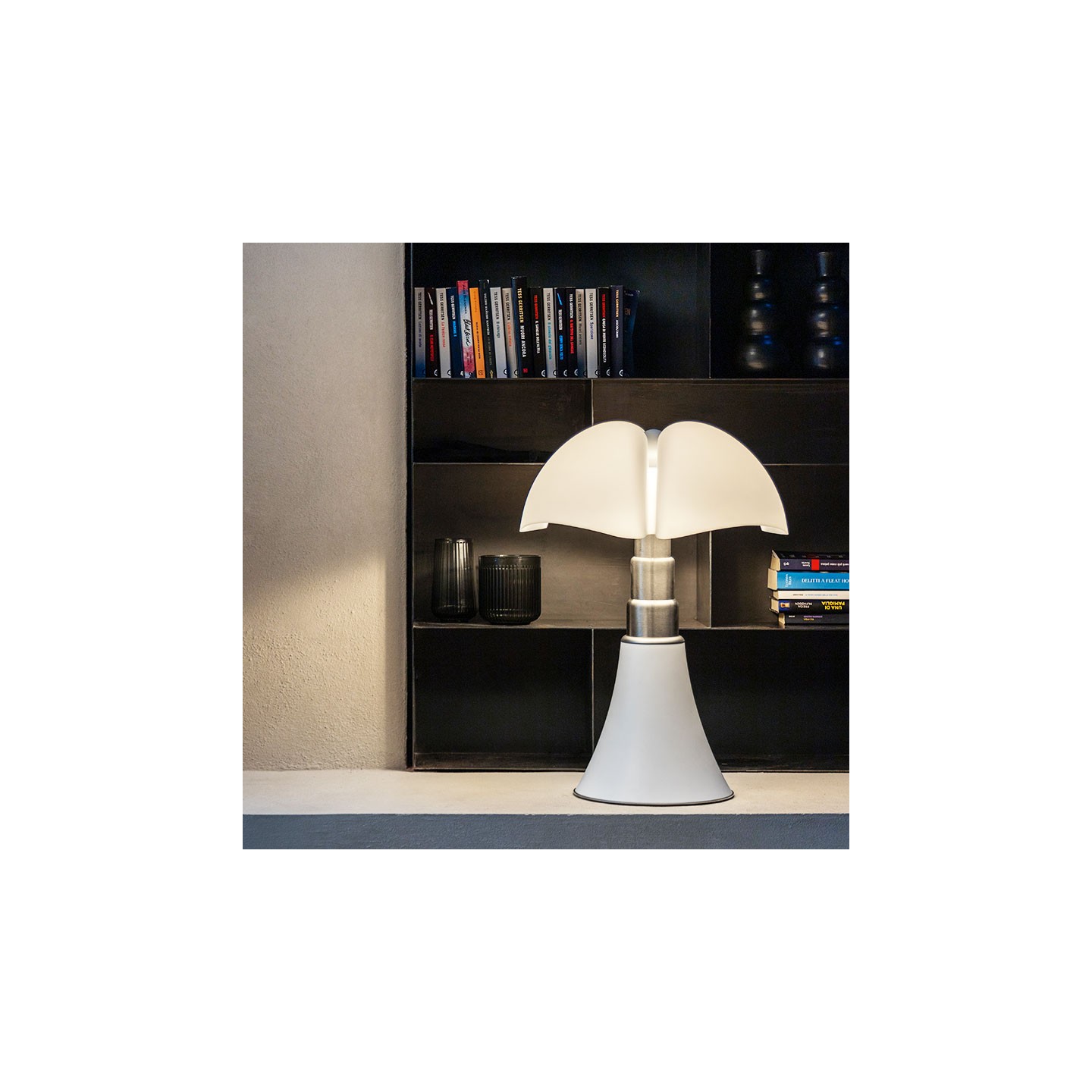 Lampe italienne PIPISTRELLO medium blanc mat "édition limitée" Martinelli Luce