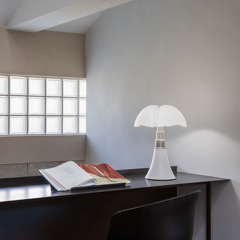 Lampe italienne PIPISTRELLO medium blanc mat "édition limitée" Martinelli Luce