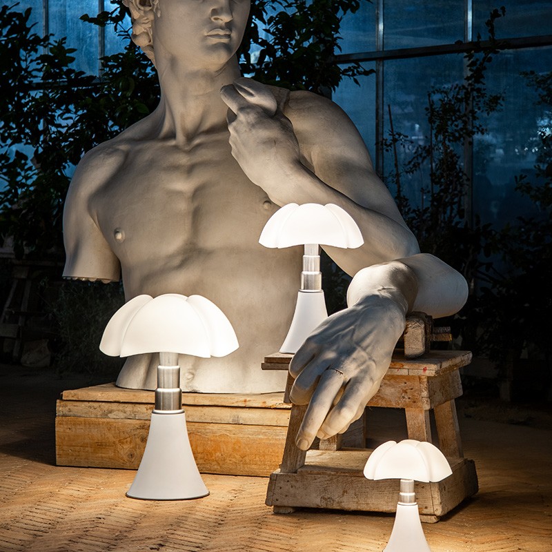 Lampe italienne PIPISTRELLO medium blanc mat "édition limitée" Martinelli Luce