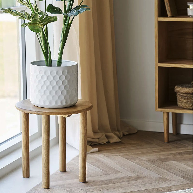 Bout de canapé chêne JENA, diamètre 40 ou 70 cm