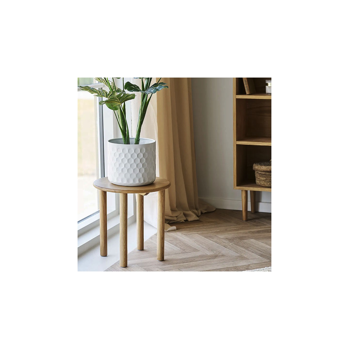 Bout de canapé chêne JENA, diamètre 40 ou 70 cm