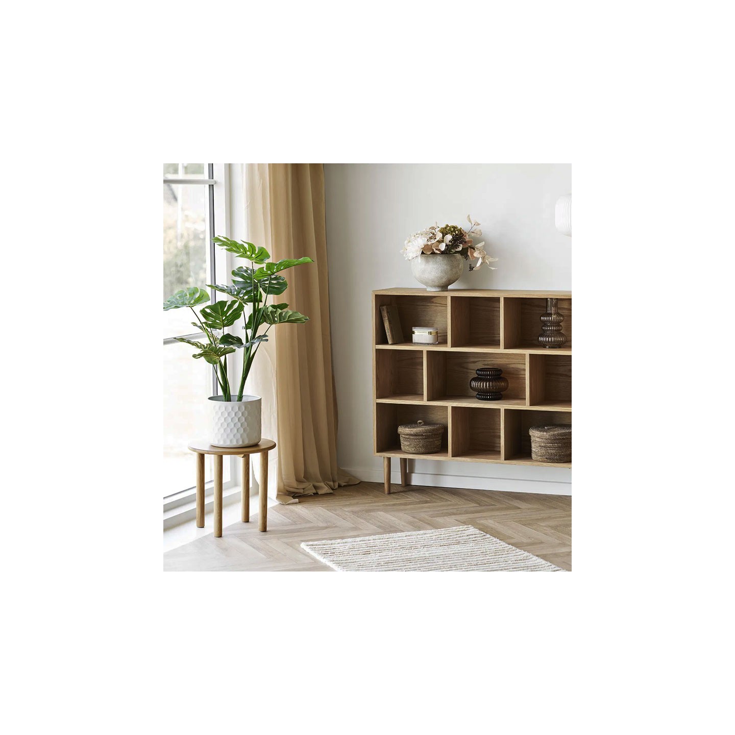 Bout de canapé chêne JENA, diamètre 40 ou 70 cm