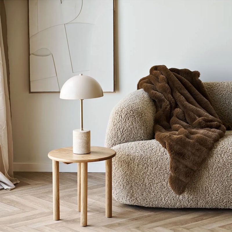 Bout de canapé chêne JENA, diamètre 40 ou 70 cm