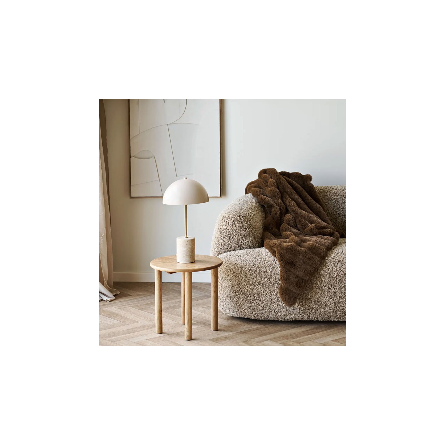 Bout de canapé chêne JENA, diamètre 40 ou 70 cm