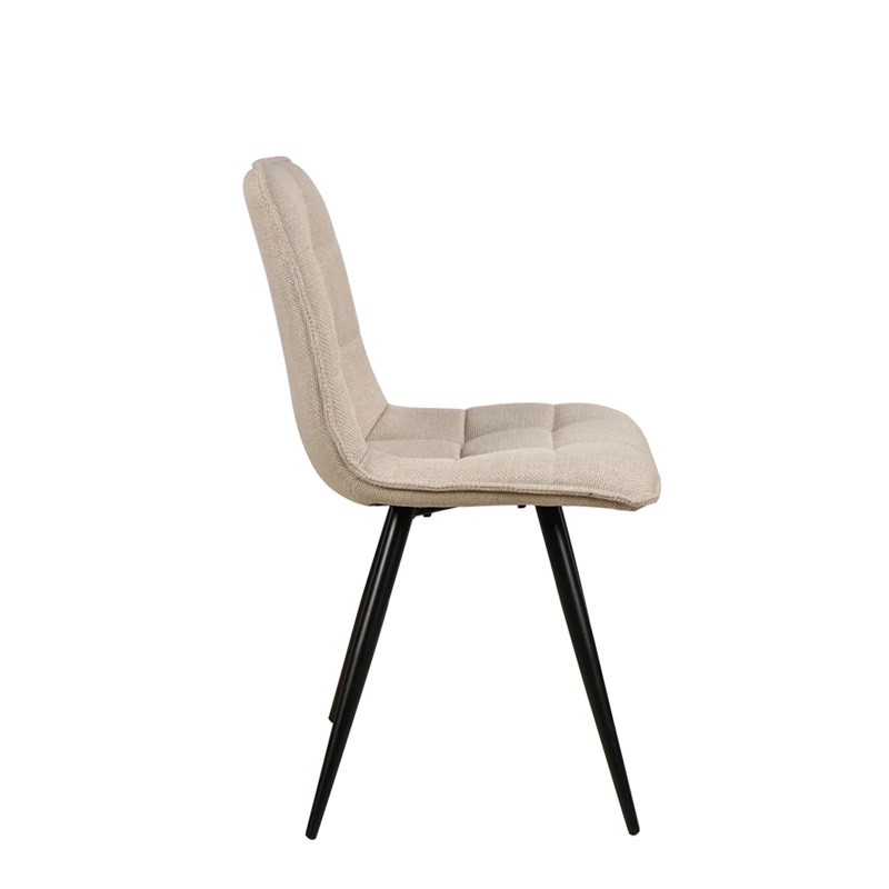 Chaise salle à manger tissu ALIZE, 5 coloris