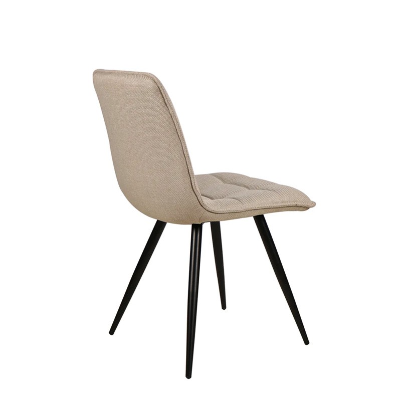 Chaise salle à manger tissu ALIZE, 5 coloris