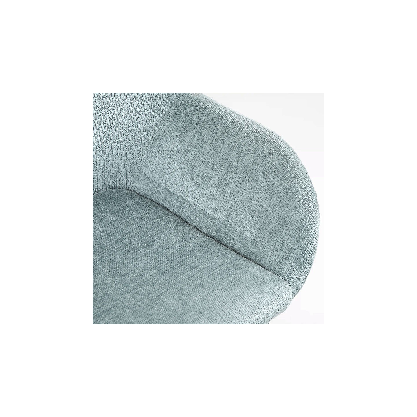 Fauteuil salle à manger accoudoirs HIBIS tissu chenille, 4 coloris