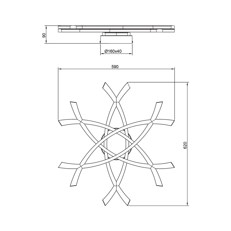 Plafonnier design salle à manger POLLOCK