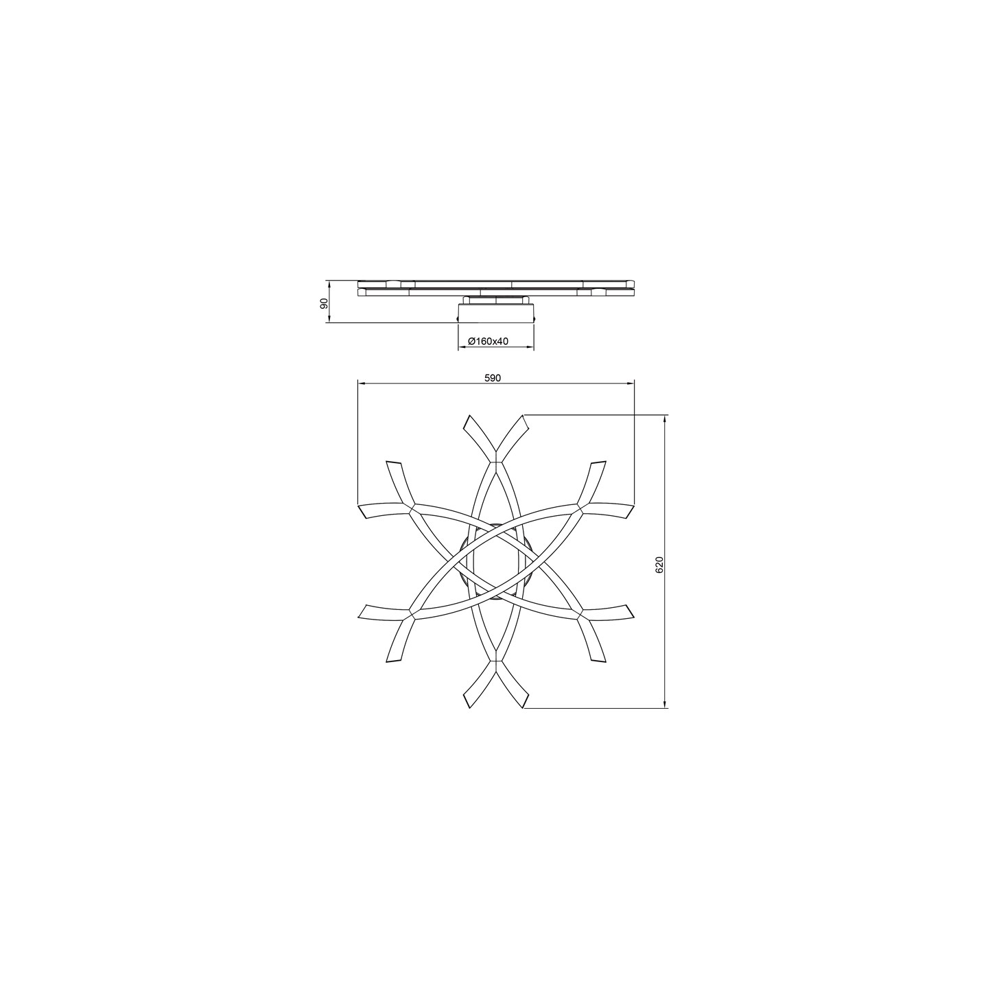 Plafonnier design salle à manger POLLOCK