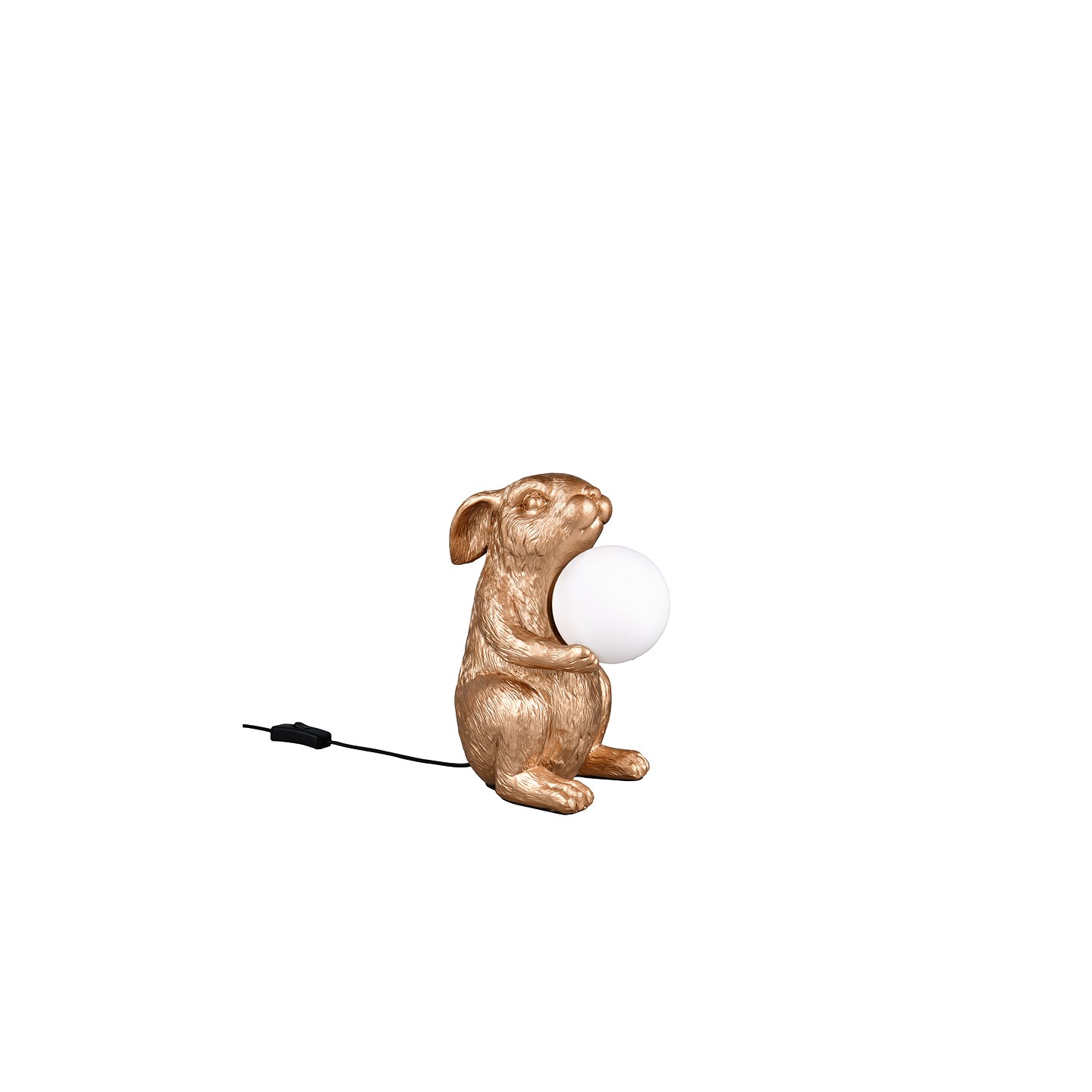 Lampe lapin design RABBIT or ou noir