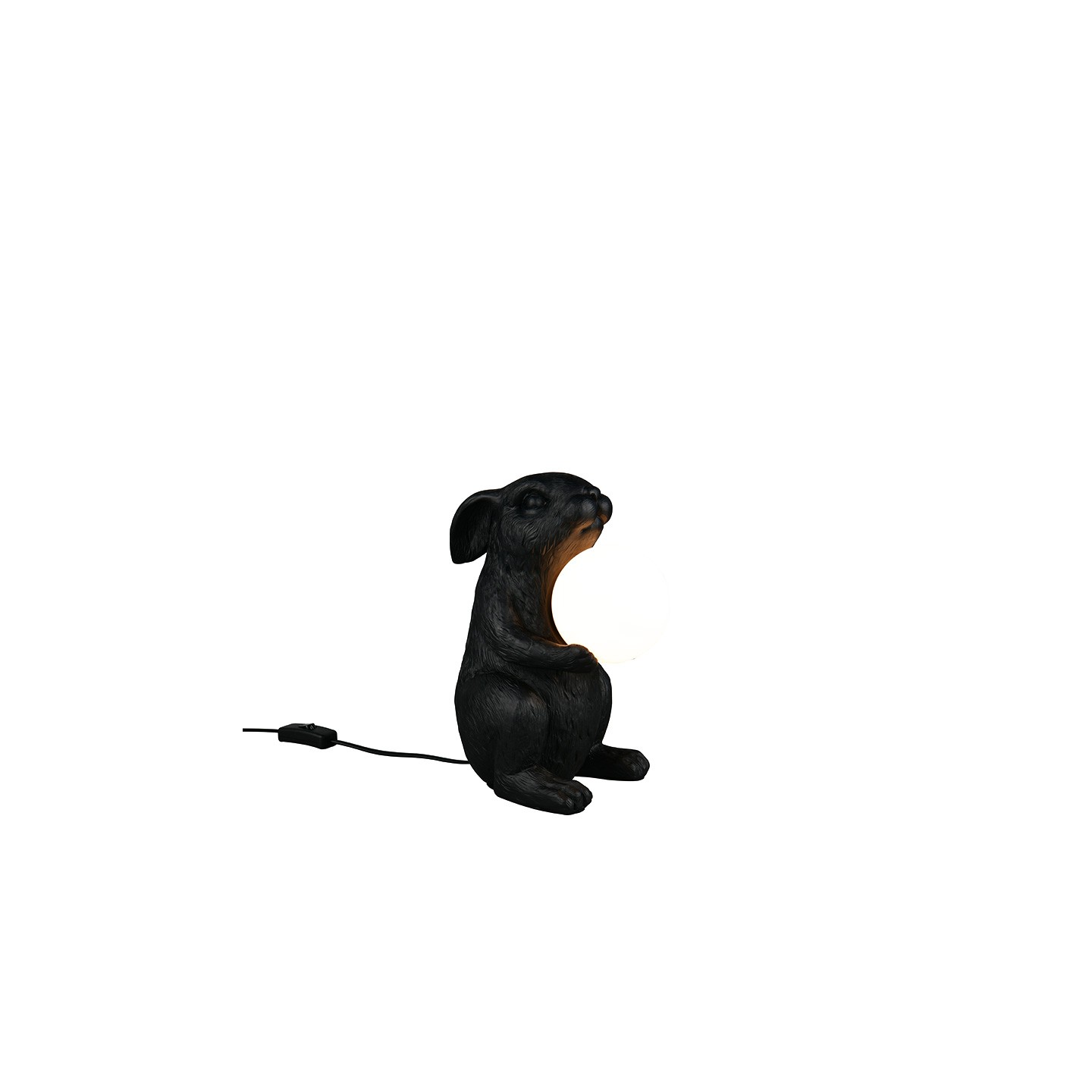 Lampe lapin design RABBIT or ou noir