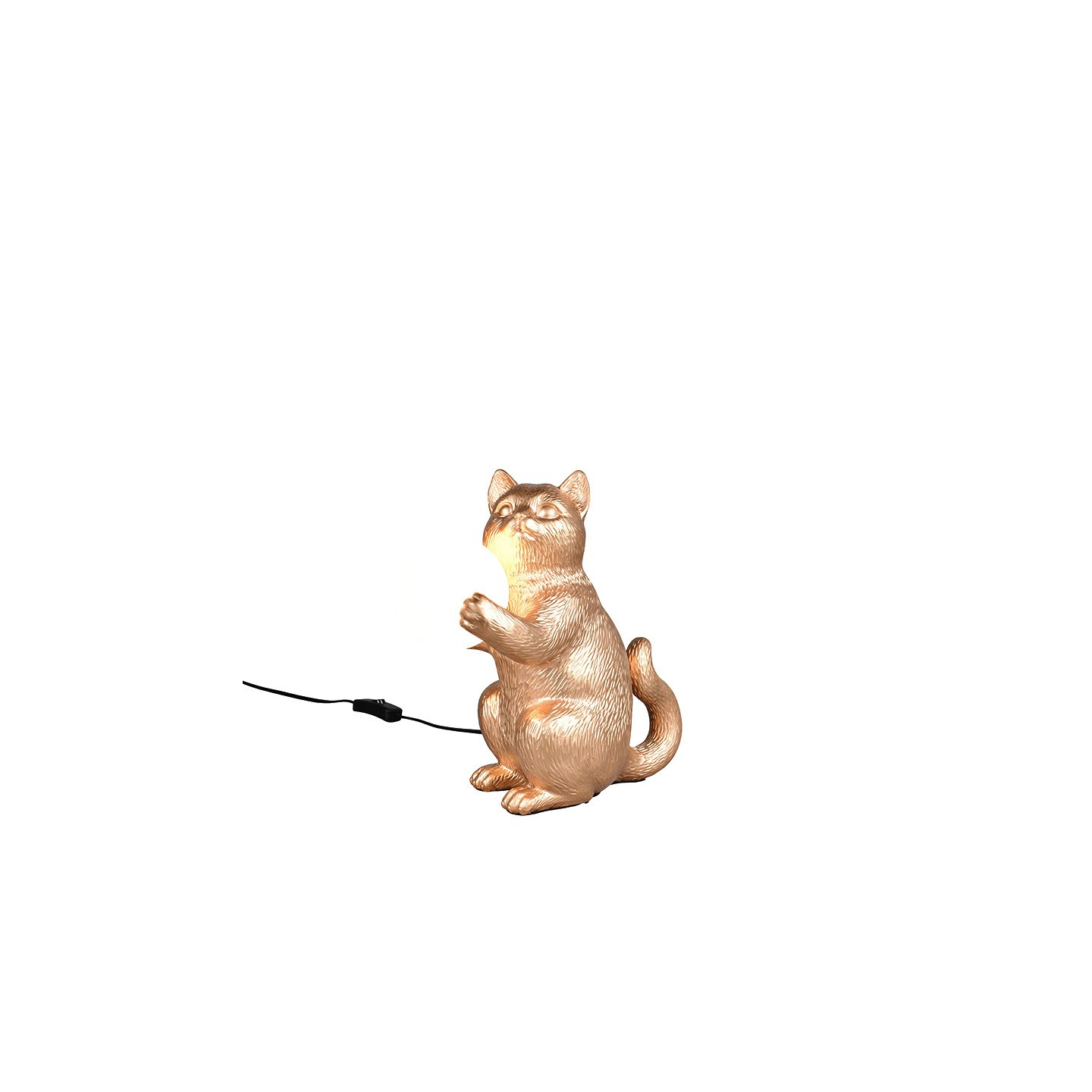 Lampe de chevet chat GATIO noir ou or