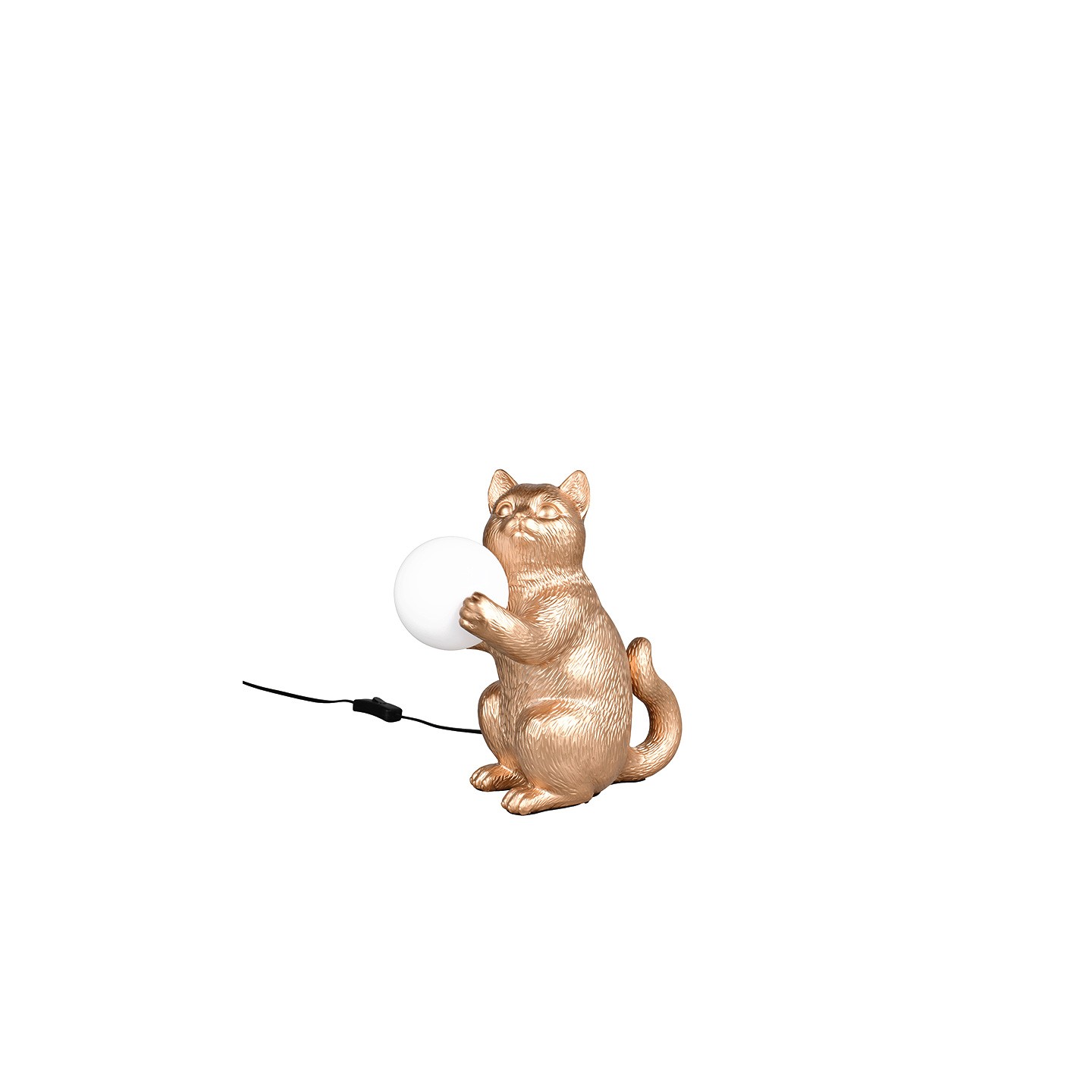 Lampe de chevet chat GATIO noir ou or