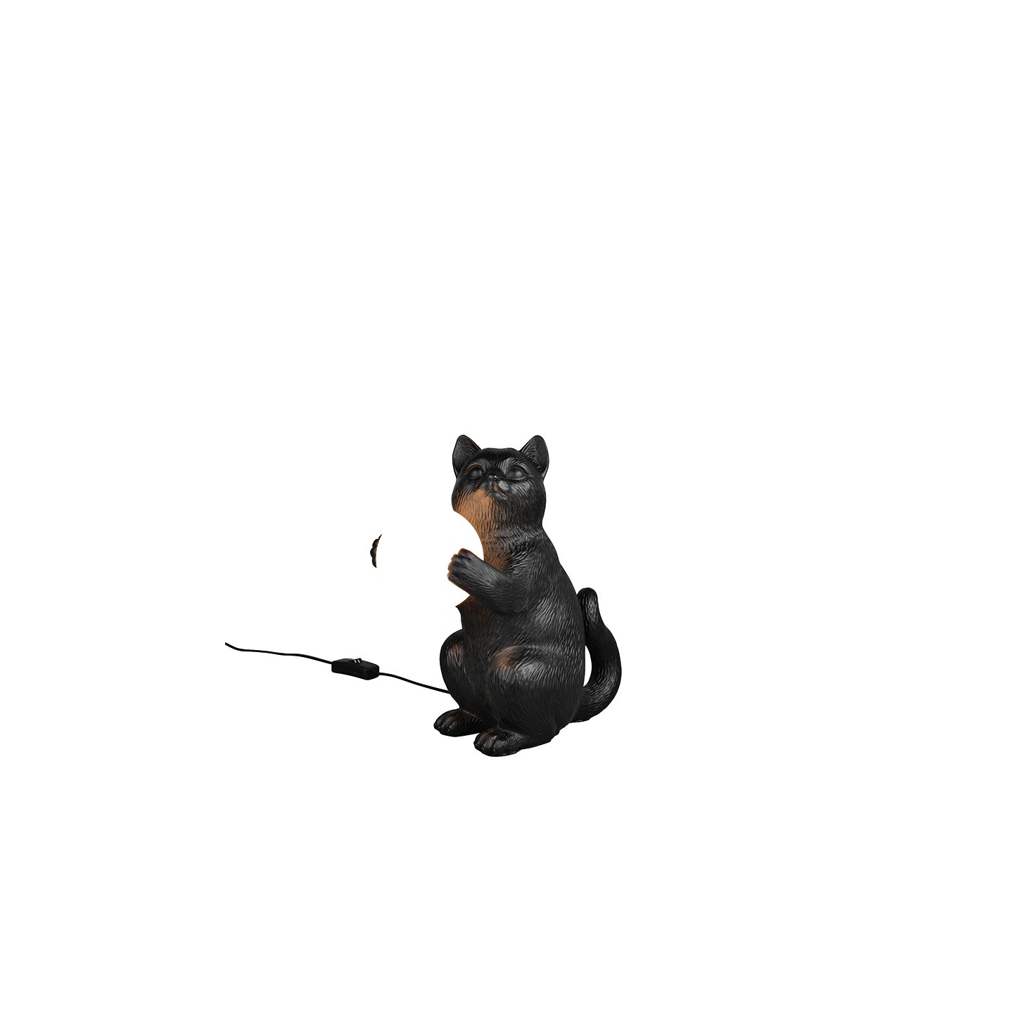 Lampe de chevet chat GATIO noir ou or