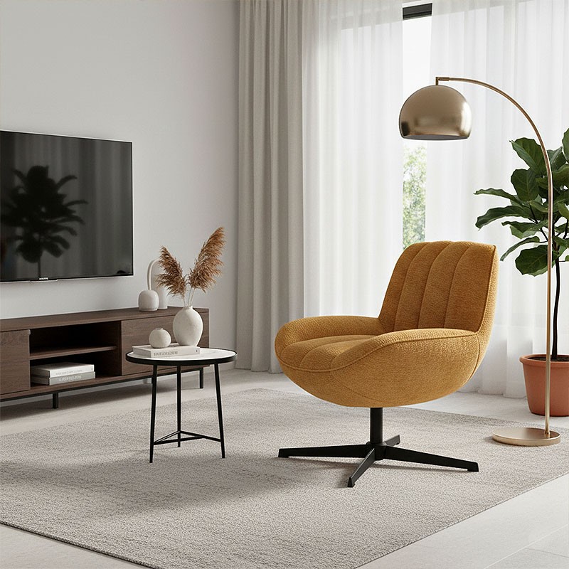 Fauteuil confortable pivotant RENA, 4 coloris