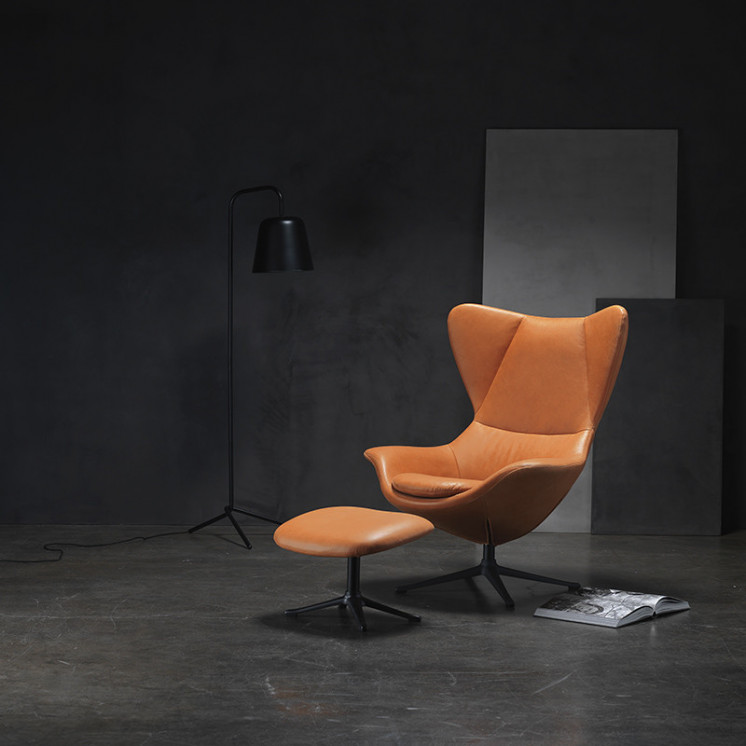 Fauteuil dossier haut STILO avec ou sans repose-pieds, 6 coloris Flexlux